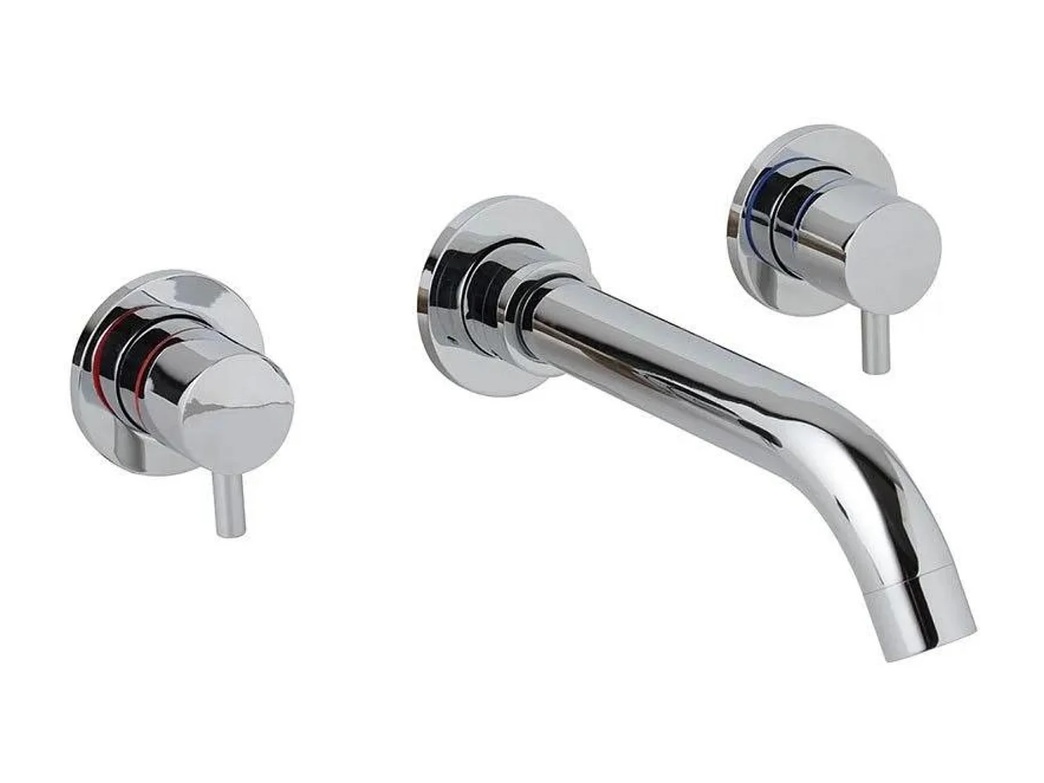 Rubinetto miscelatore per lavabo "Ismara" in ottone cromato da parete