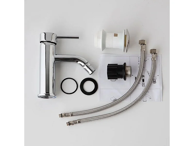 Mitigeur de bidet à poser en laiton chromé « Quint »