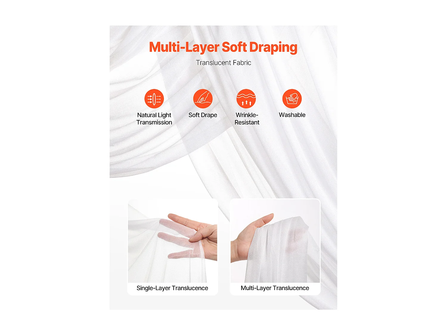 Arche de Mariage SucceBuy Kit de Fleurs Artificielles pour Arche de Mariage, Blanc, 2 Fleurs et 1 Rideau