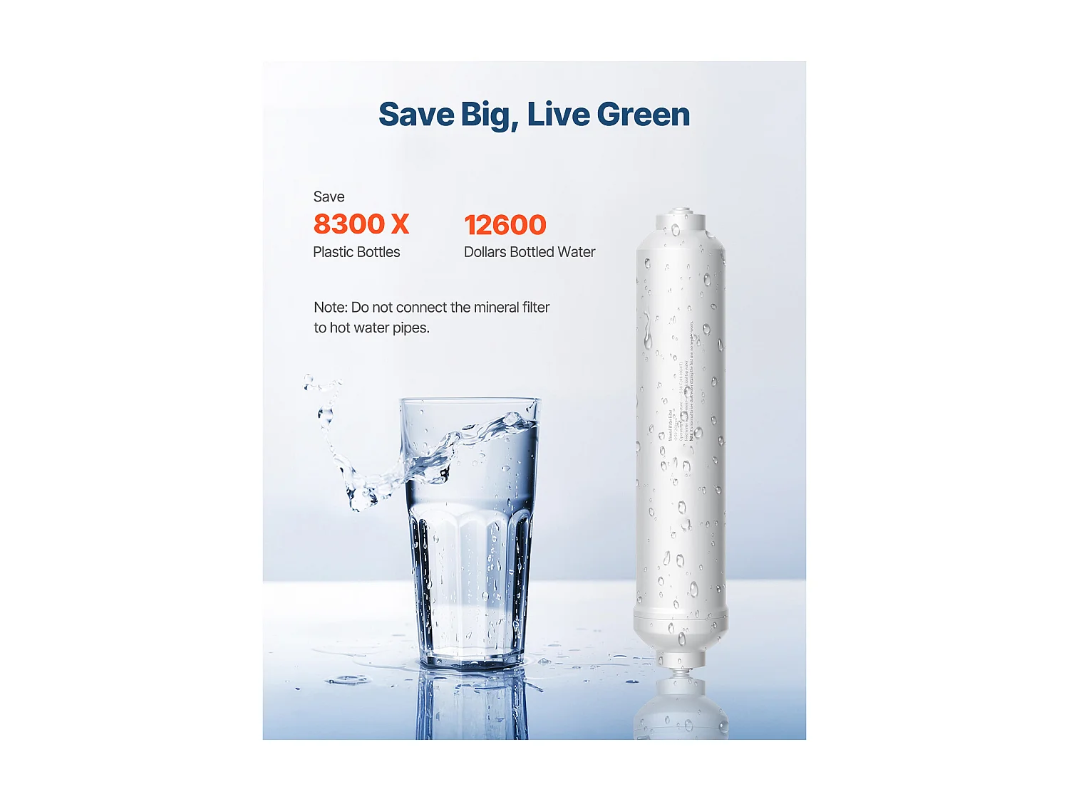 Filtre SucceBuy de Reminéralisation 4164L, Remplacement Idéal du Filtre à Eau Sous l'Évier