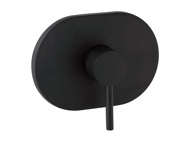 Torneira misturadora de duche de encastrar "Kevar" em latão preto com acabamento mate