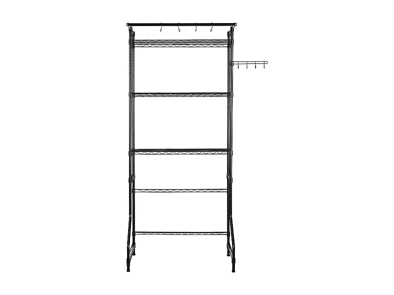 Wasmachineplank SucceBuy Wasmachine en Droger Opbergrek, Enkellaags, 3-laags Plank, Zwart