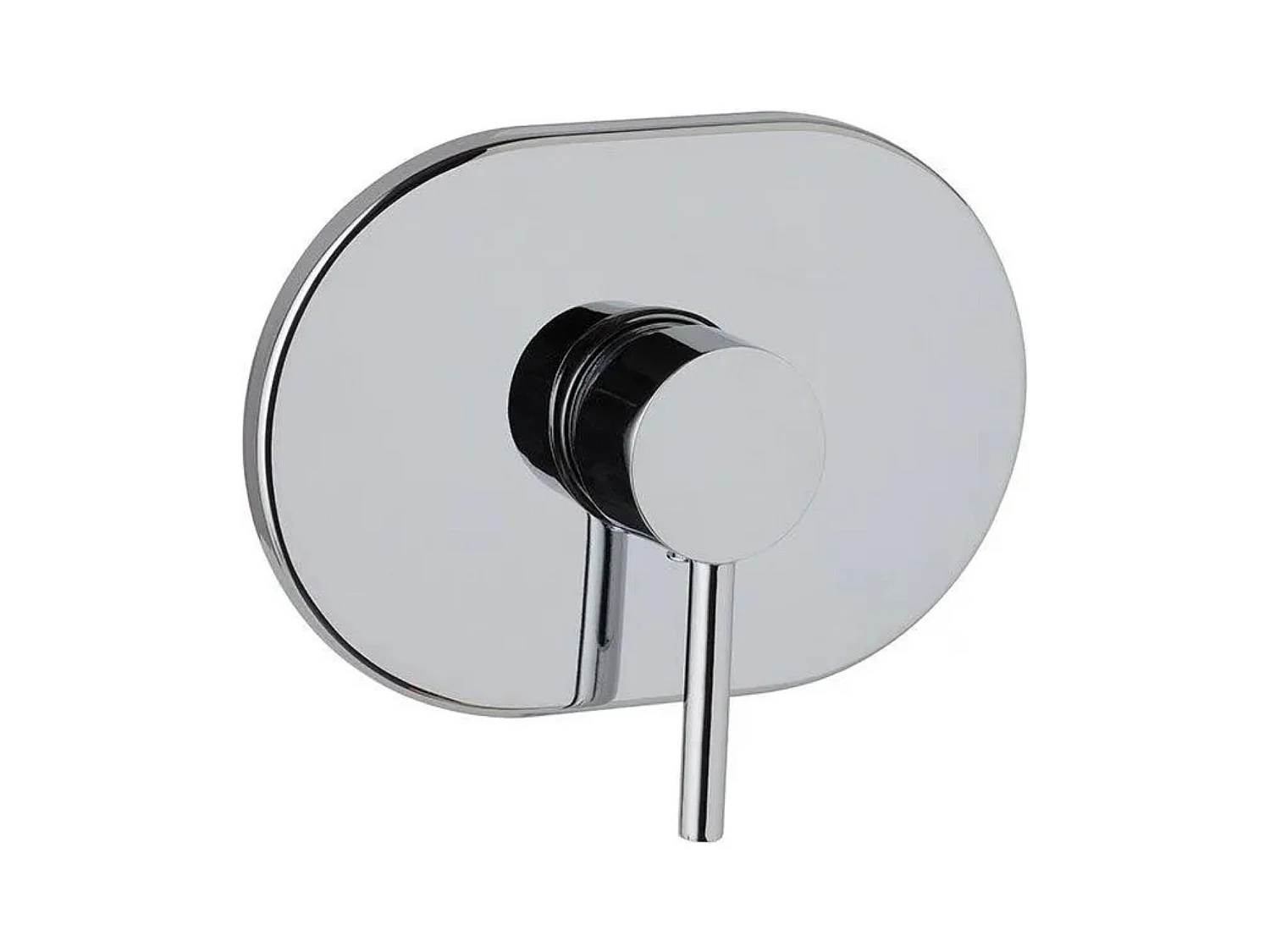 Groupe mitigeur de douche encastré "Zindra" en laiton chromé pour montage mural