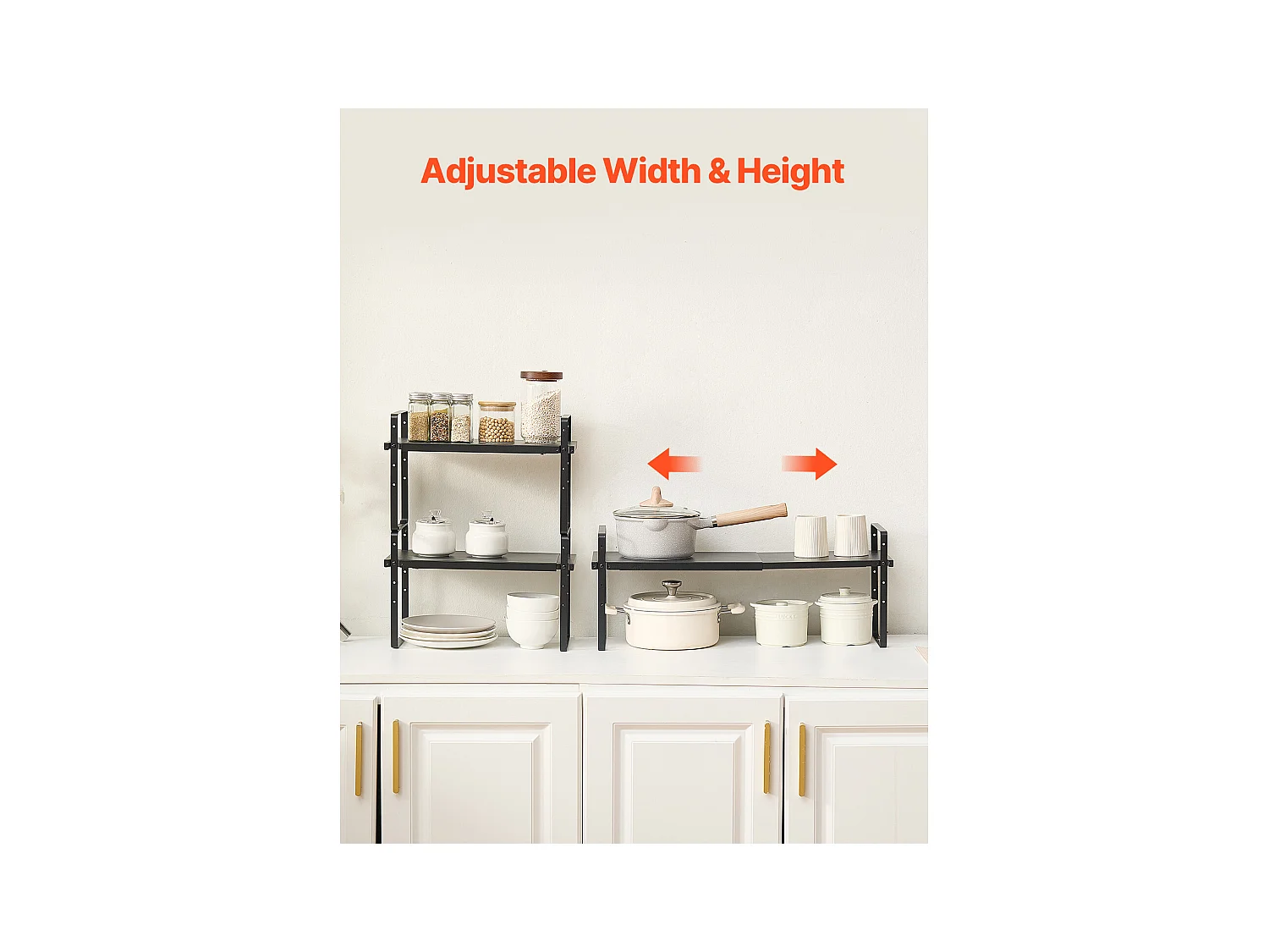 Étagère à Épices SucceBuy 2-Tier en Acier Cabinet Organisateur Étagère pour Le Stockage et L'Organisation des Épices