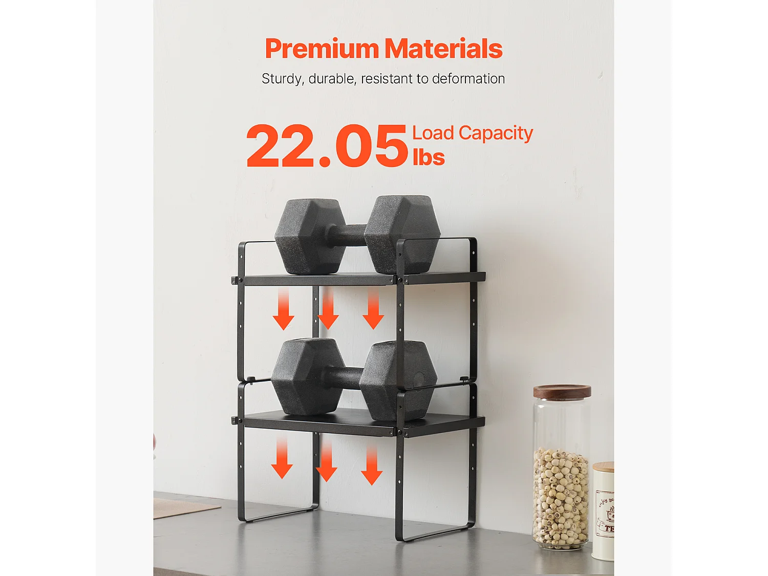 Porta Spezie SucceBuy Ripiano Organizzatore in Acciaio a 2 Ripiani per Armadi e Mobili per Conservare e Organizzare le Spezie