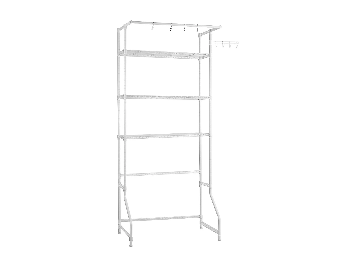 Półka na Pralkę SucceBuy Stojak do Przechowywania Pralek i Suszarek, Pojedynczy Poziom, 3-Poziomowa Półka, Biały