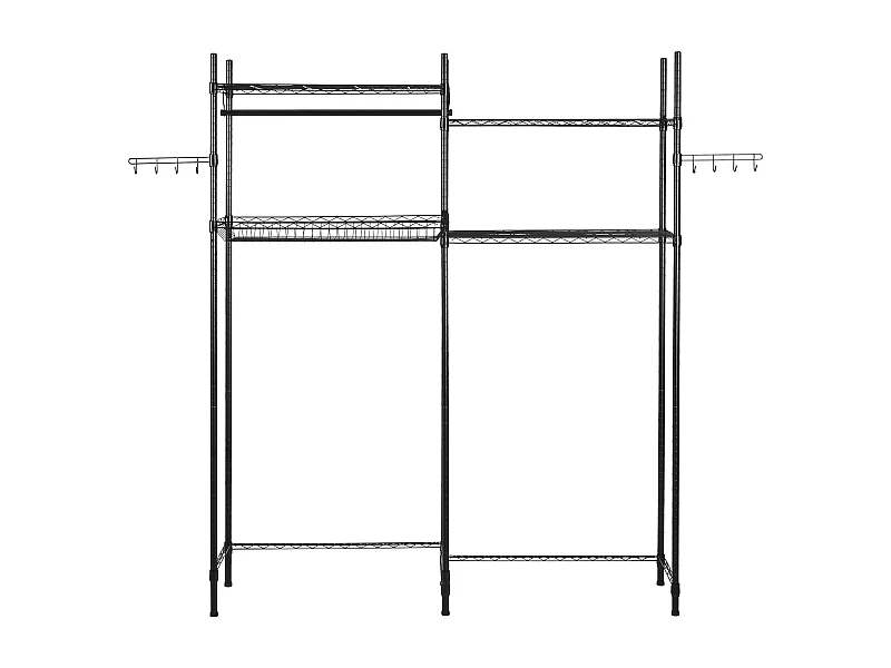 Półka na Pralkę SucceBuy 4-Poziomowy Stojak do Przechowywania Pralek i Suszarek, Czarny