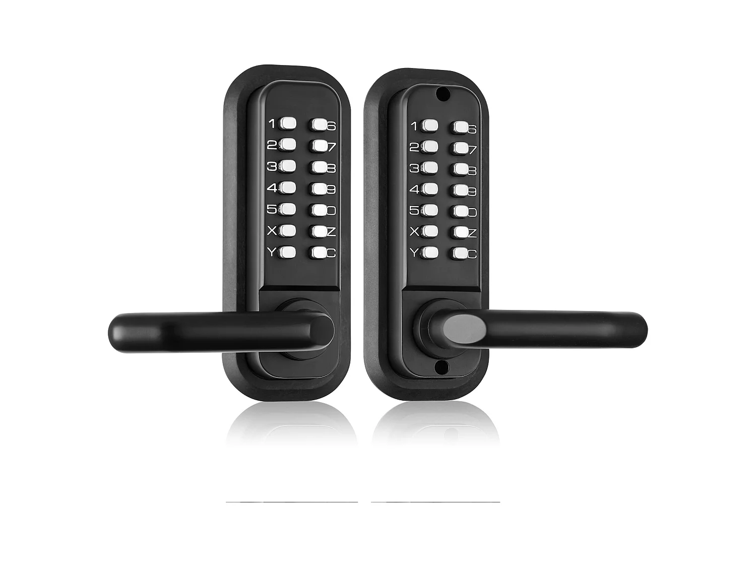 Serrure de Porte d'Entrée Mécanique Sans Clé SucceBuy, Clavier à 14 Chiffres, Double Face