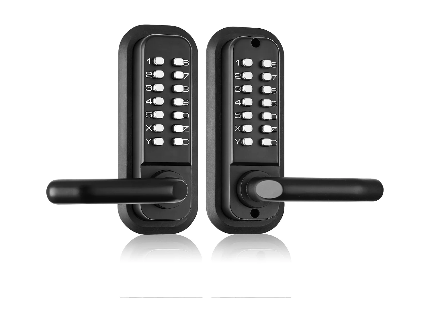 Serrure de Porte d'Entrée Mécanique Sans Clé SucceBuy, Clavier à 14 Chiffres, Double Face