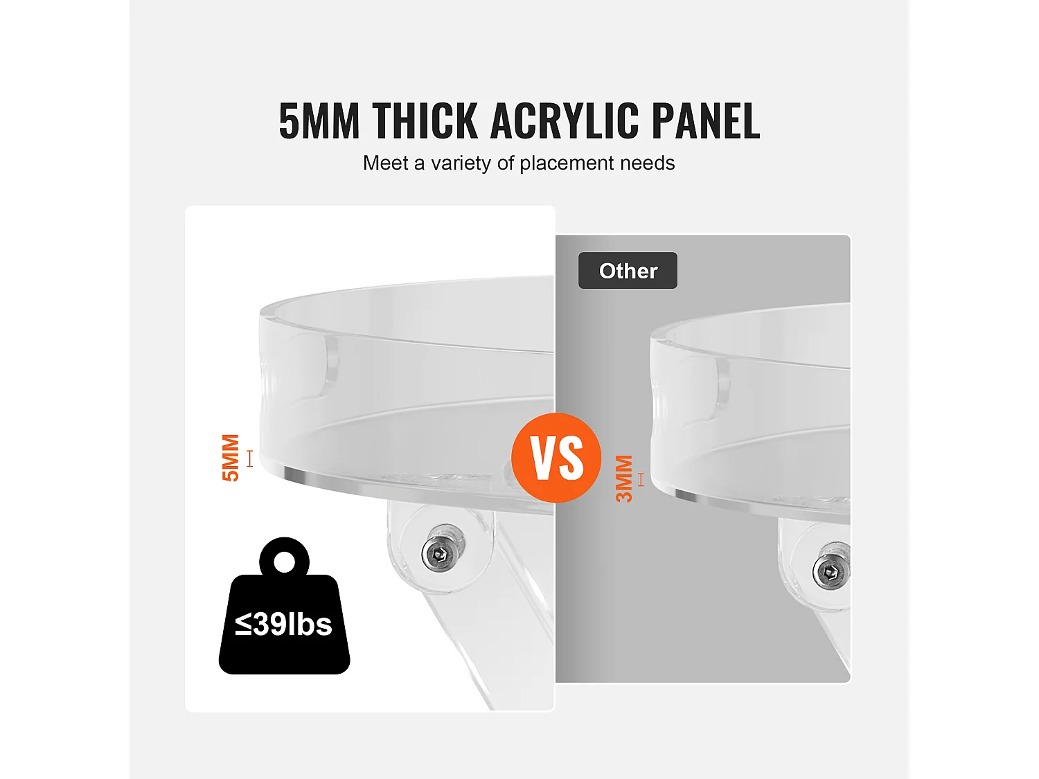 Table Pliante SucceBuy en Acrylique avec Pieds en X, Table d'Appoint pour Café, Boissons, Collations dans le Salon, la Chambre, le Bureau