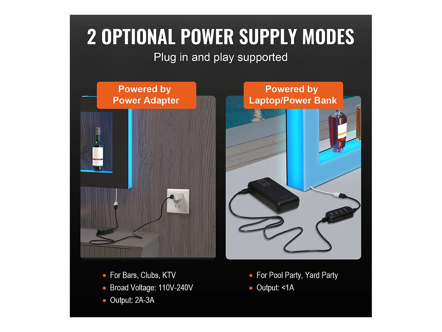 Étagère d'Affichage SucceBuy pour Bouteilles d'Alcool Éclairée par LED, 121 cm, Contrôle RF et Application