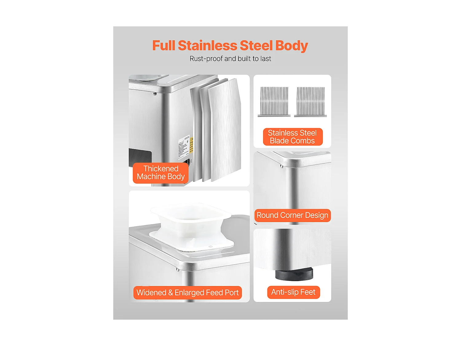 Trancheur SucceBuy Hachoir à Viande électrique 550 W, Trancheuse à Viande Professionnelle pour la Découpe des Aliments