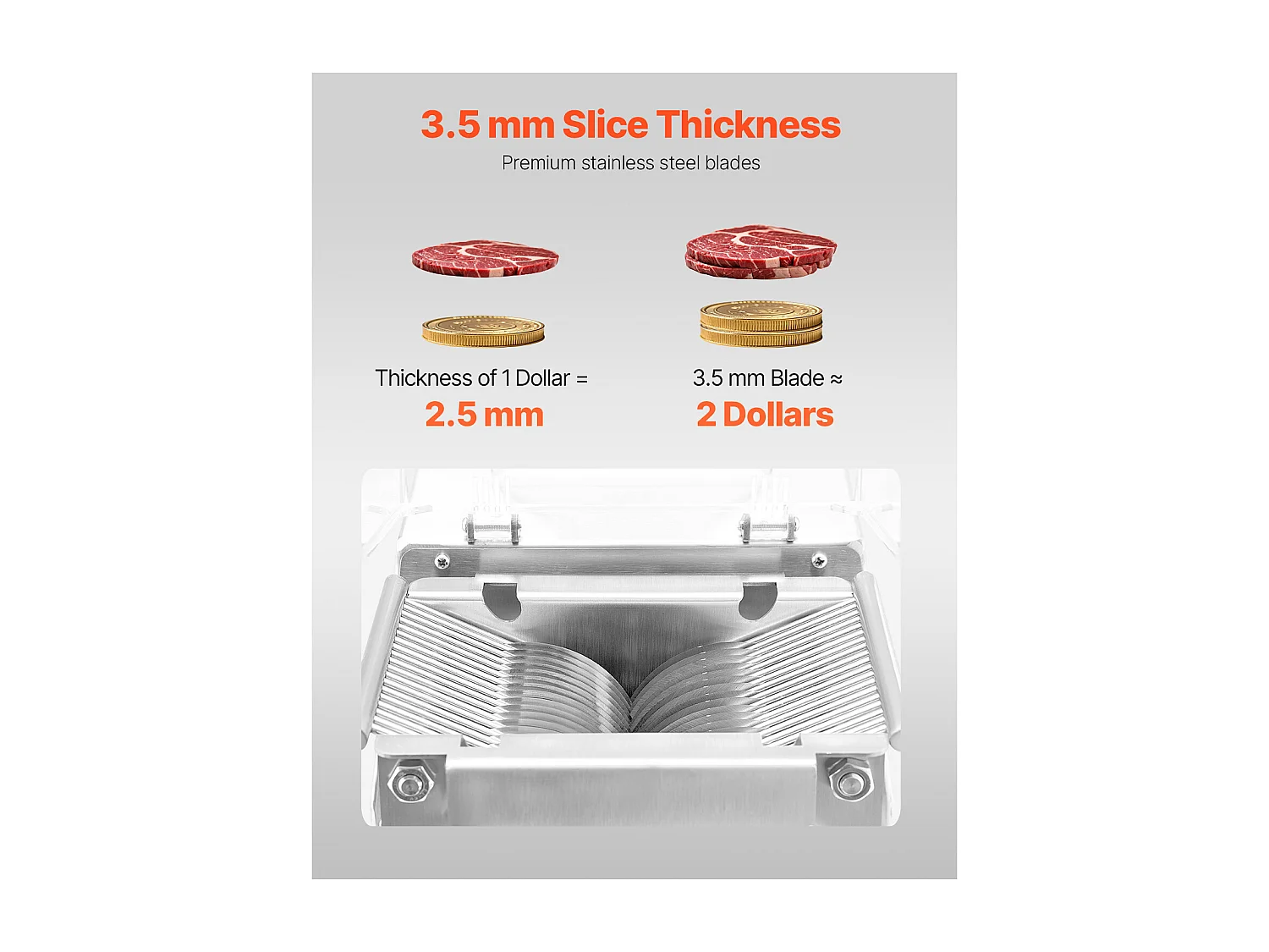 Trancheur SucceBuy Hachoir à Viande électrique 550 W, Trancheuse à Viande Professionnelle pour la Découpe des Aliments