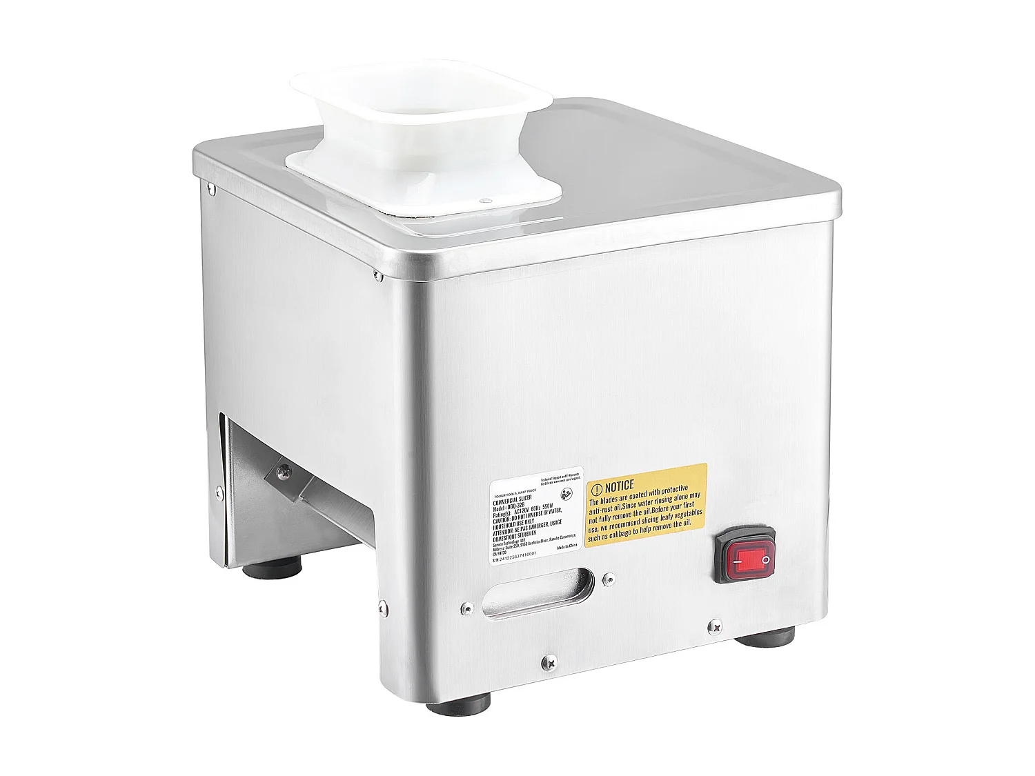 Trancheur SucceBuy Hachoir à Viande électrique 550 W, Trancheuse à Viande Professionnelle pour la Découpe des Aliments