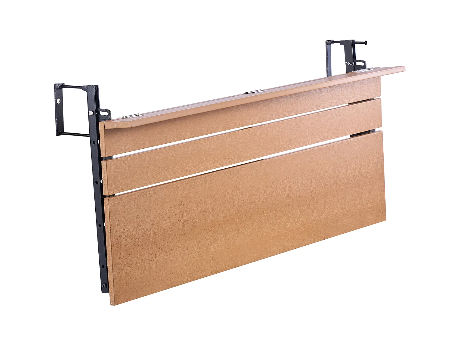 Table Suspendue SucceBuy pour Balcon 38 x 99cm avec Balustrade Réglable pour Patio Extérieur