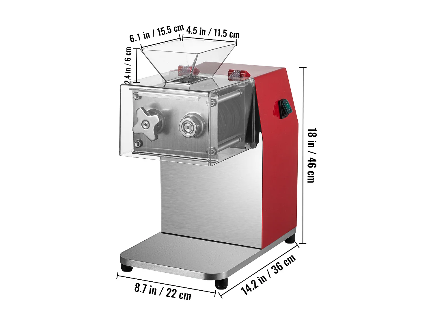 Affettatrice SucceBuy Affettatrice per Carne Pesante 250 kg/h 850 W Taglio 3,5 mm