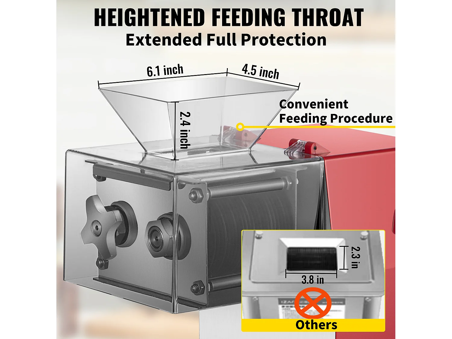 Affettatrice SucceBuy Affettatrice per Carne Pesante 250 kg/h 850 W Taglio 3,5 mm