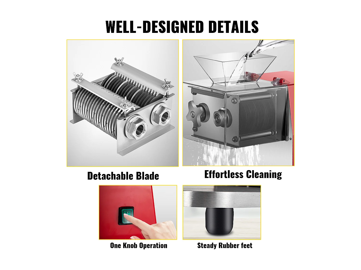 Affettatrice SucceBuy Affettatrice per Carne Pesante 250 kg/h 850 W Taglio 3,5 mm