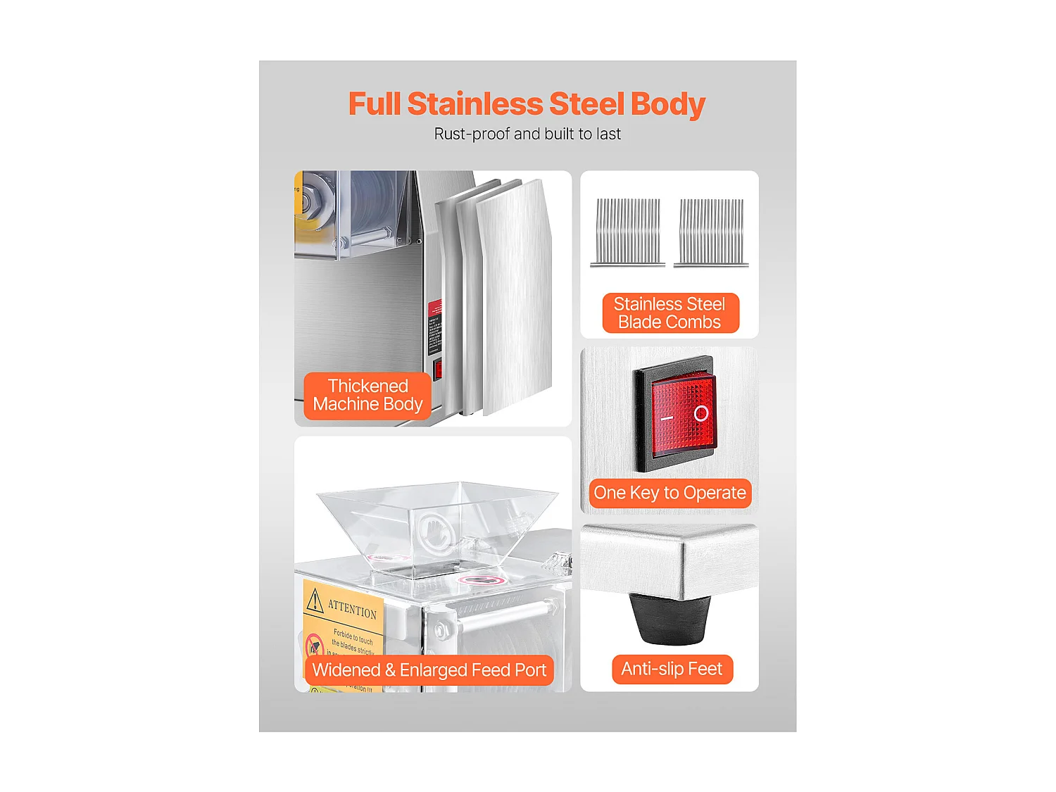 Trancheuse à Viande électrique SucceBuy 850 W, Appareil de Découpe Professionnel