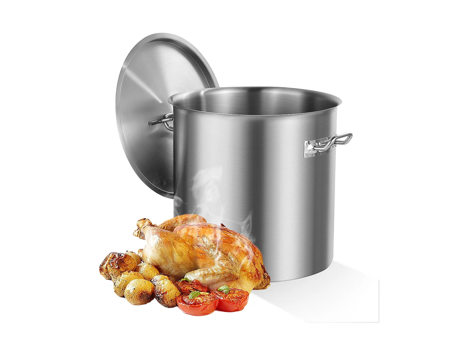 Edelstahlkochtopf SucceBuy, 50,1 l, mit Deckel und Griff