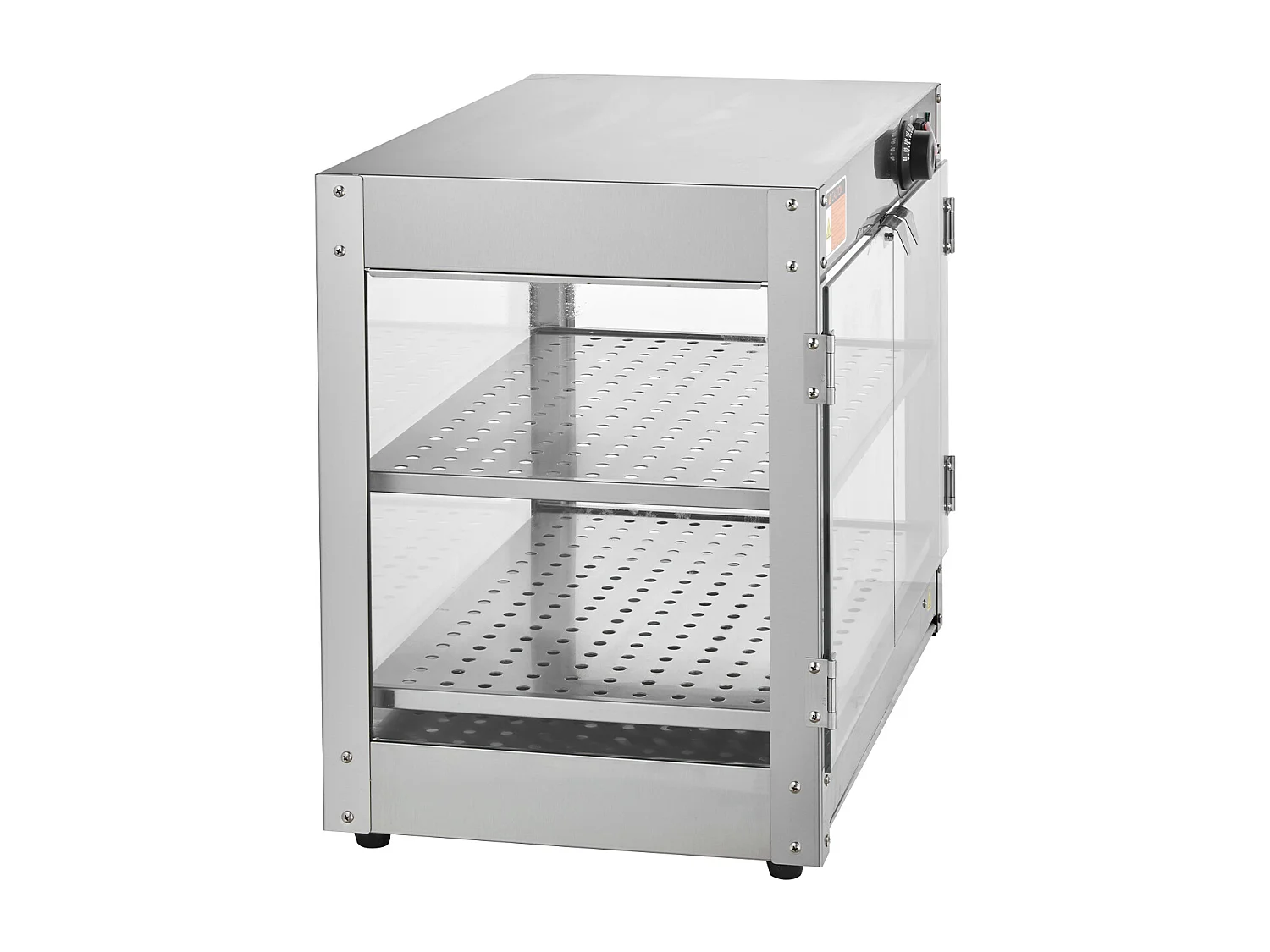 Vitrine Chauffante SucceBuy Commercial à 2 Niveaux avec Éclairage pour Pizza, Contrôle de la Température de 30 ℃ à 85 ℃