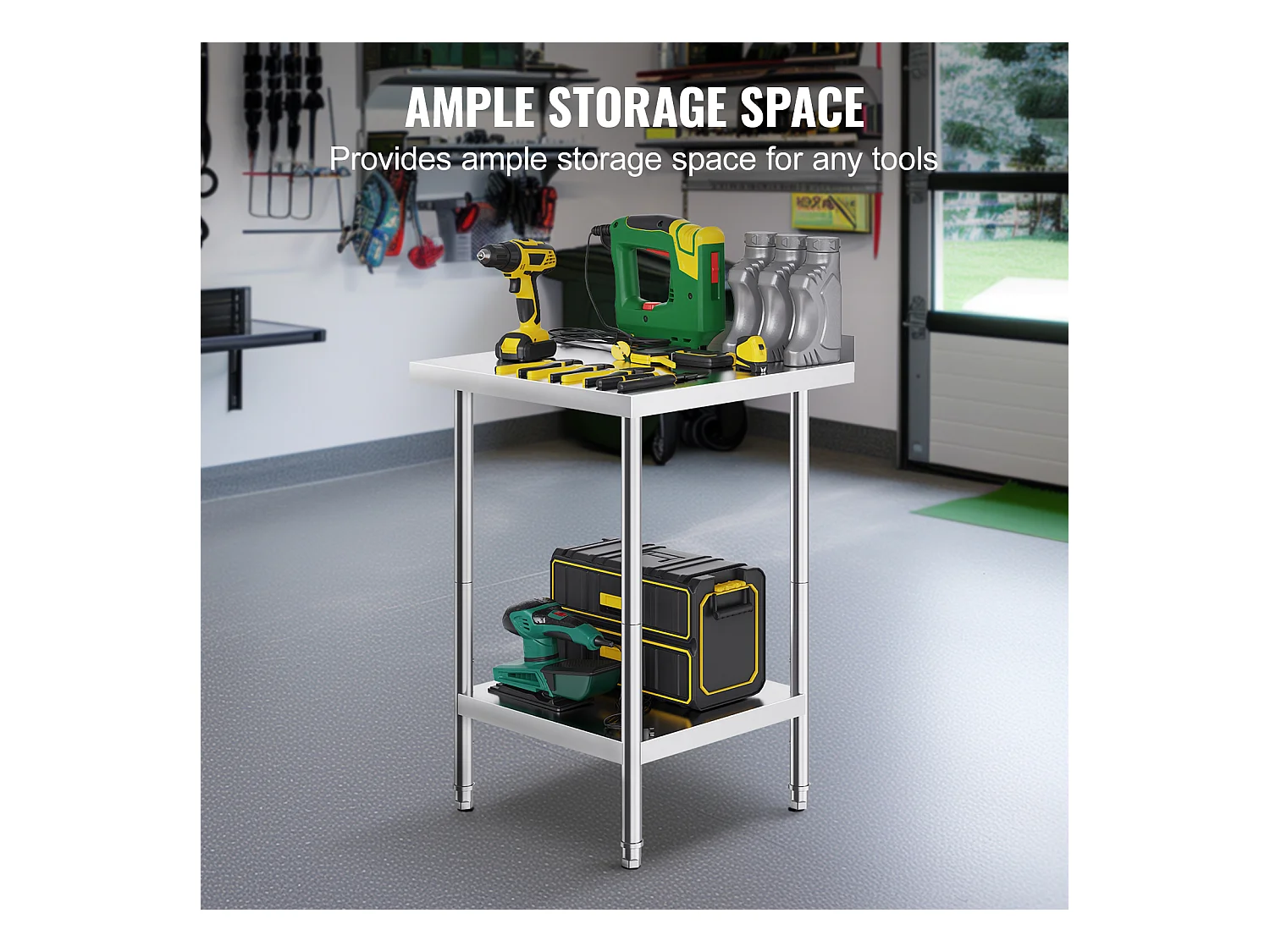 Arbeitstisch SucceBuy Edelstahl-Arbeitstisch (60,96 x 60,96 cm), Gewerblicher Zubereitungstisch