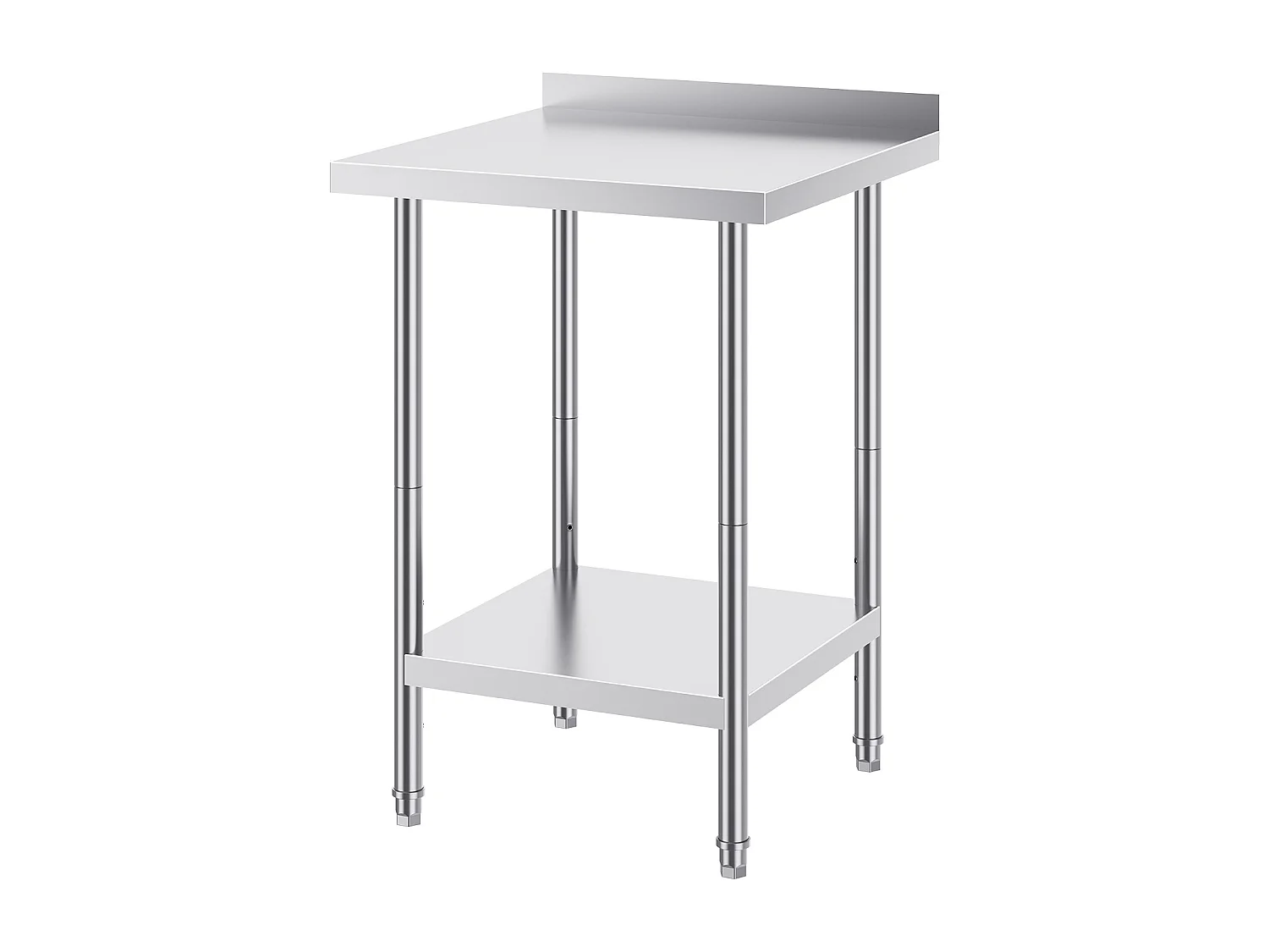 Table de Travail SucceBuy Table de Travail en Acier Inoxydable 60.96 x 60.96 cm Table de Préparation des Aliments pour Cuisine Commerciale