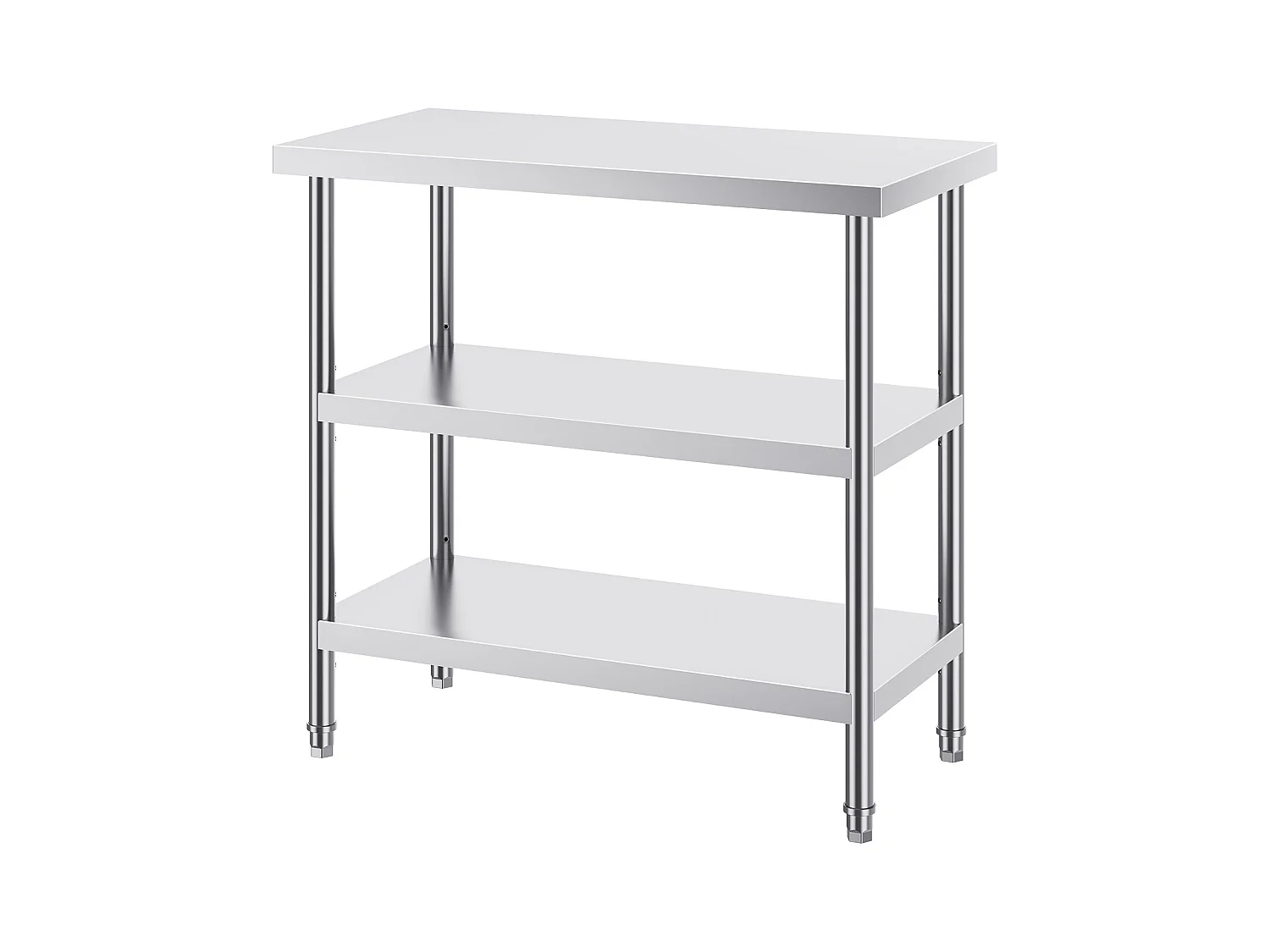 Table de Travail SucceBuy Table de Préparation des Aliments en Acier Inoxydable 45.7 x 91.4 cm pour Cuisine Table de Travail Commerciale