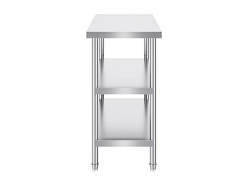 Table de Travail SucceBuy Table de Préparation des Aliments en Acier Inoxydable 45.7 x 91.4 cm pour Cuisine Table de Travail Commerciale