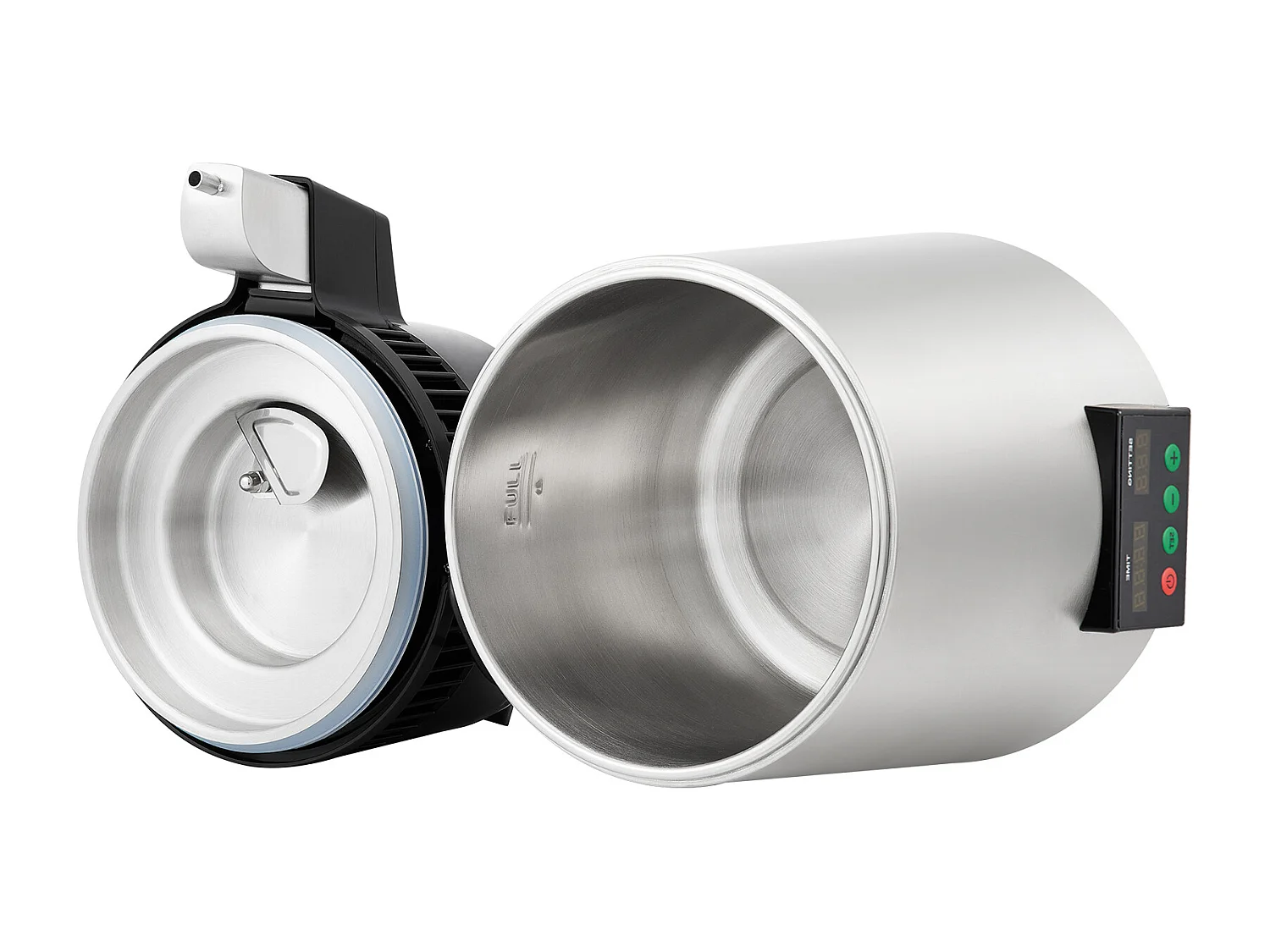 Distillateur d'eau domestique de 4 L SucceBuy, Machine à eau Distillée 1L/H avec Affichage de la Température, Solution de purification compacte, Argent