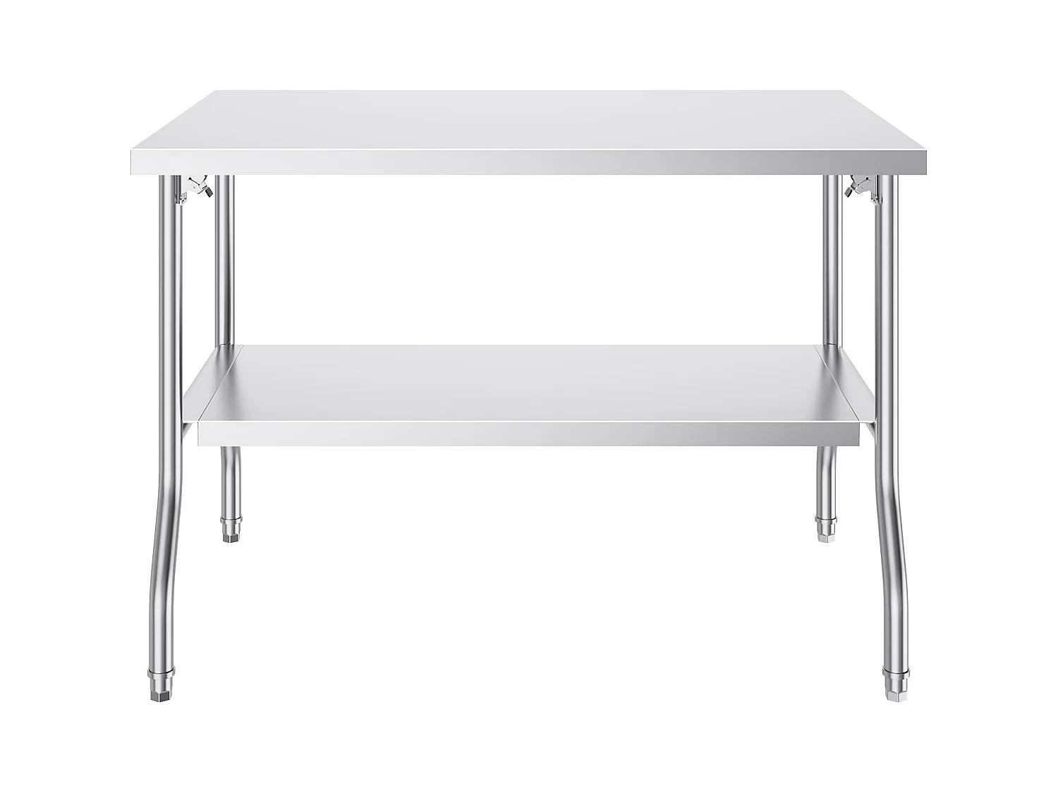 Mesa de Trabalho Cozinha SucceBuy, 122 x 76,2 cm, Mesa de Preparação Comercial Plegável, para Cozinha em Casa, Restaurante, Garagem