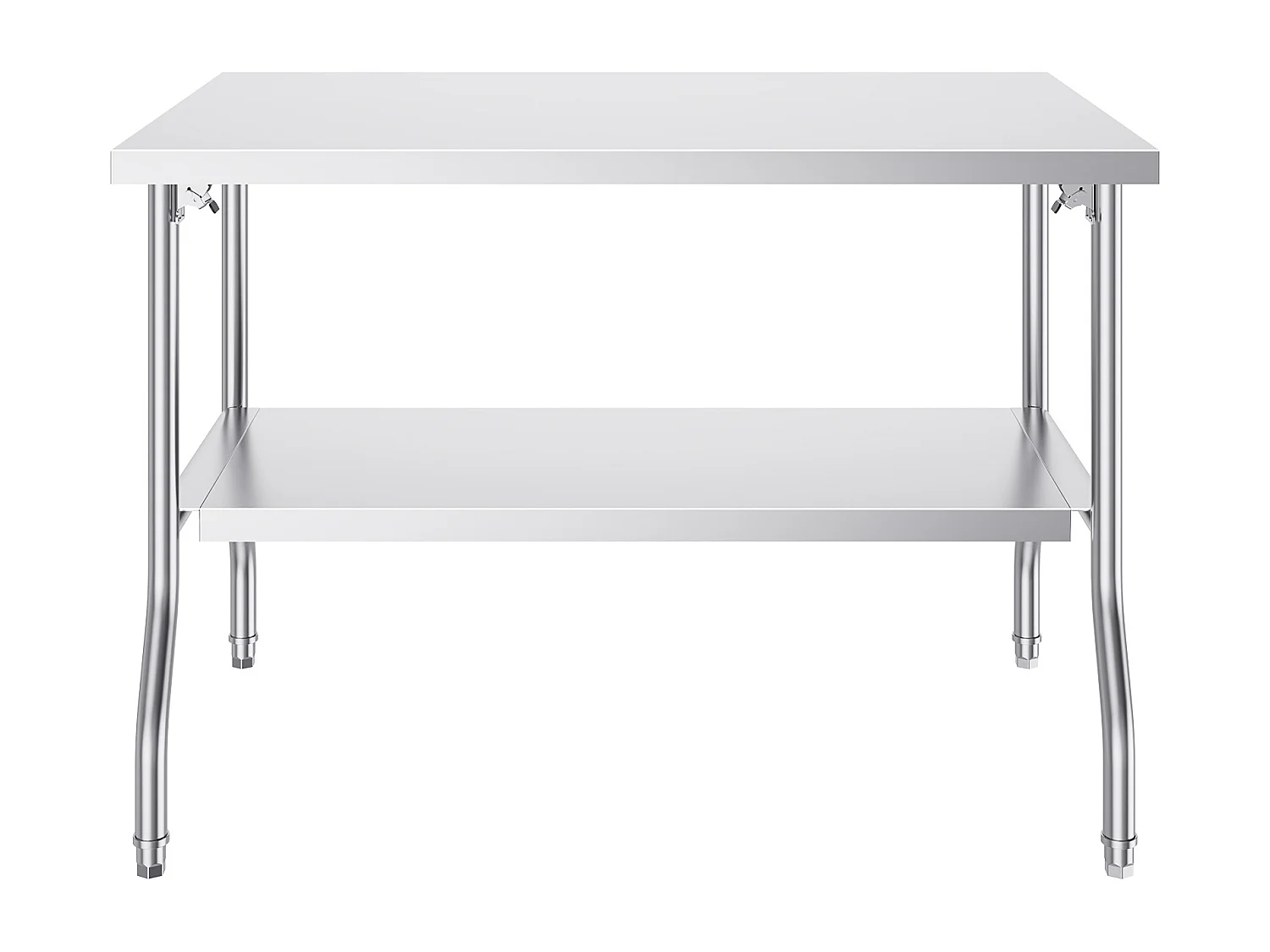 Table de Travail Cuisine SucceBuy, 122 x 76,2 cm, Table de Préparation Commerciale Pliante, pour Cuisine à Domicile, Restaurant, Garage