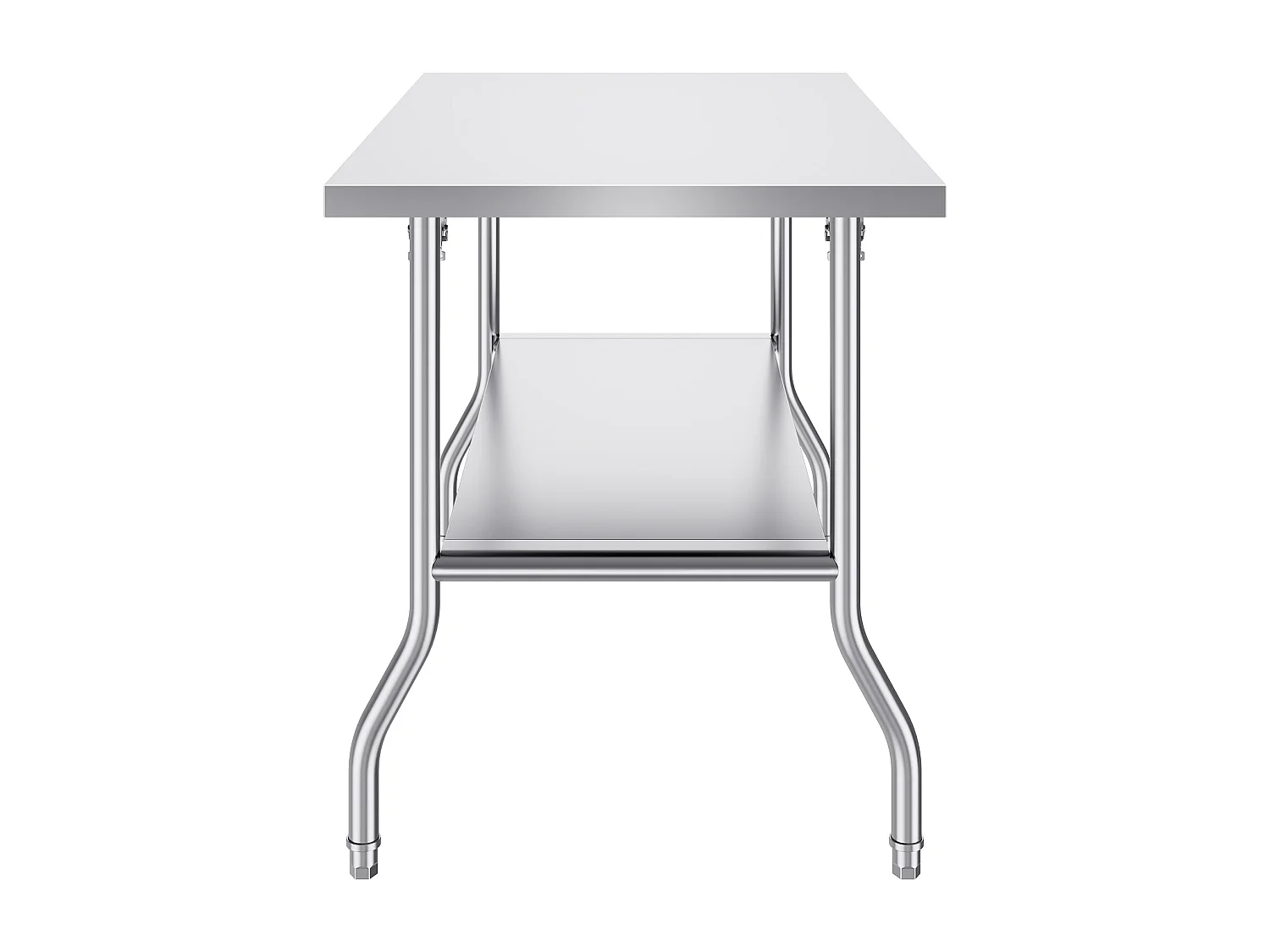 Table de Travail Cuisine SucceBuy, 122 x 76,2 cm, Table de Préparation Commerciale Pliante, pour Cuisine à Domicile, Restaurant, Garage