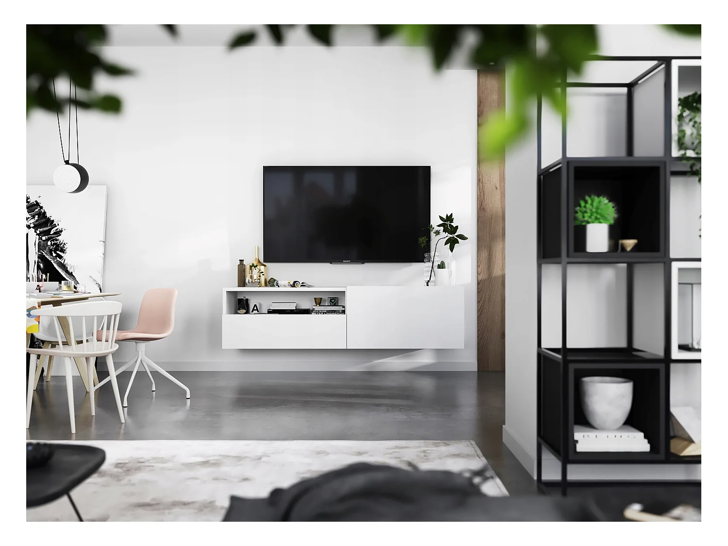 Szafka RTV SELF 120 biała mat