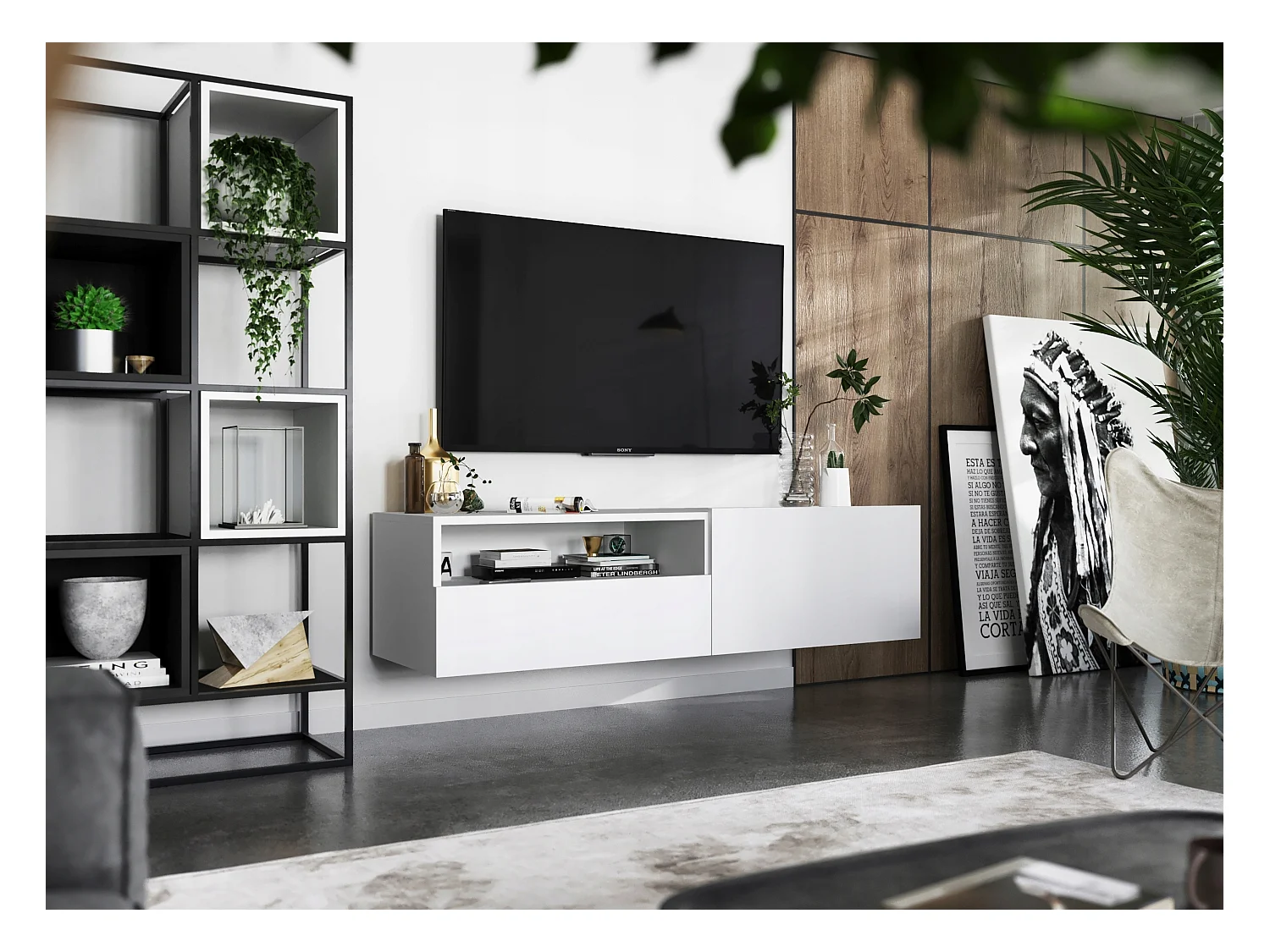 Szafka RTV SELF 120 biała mat