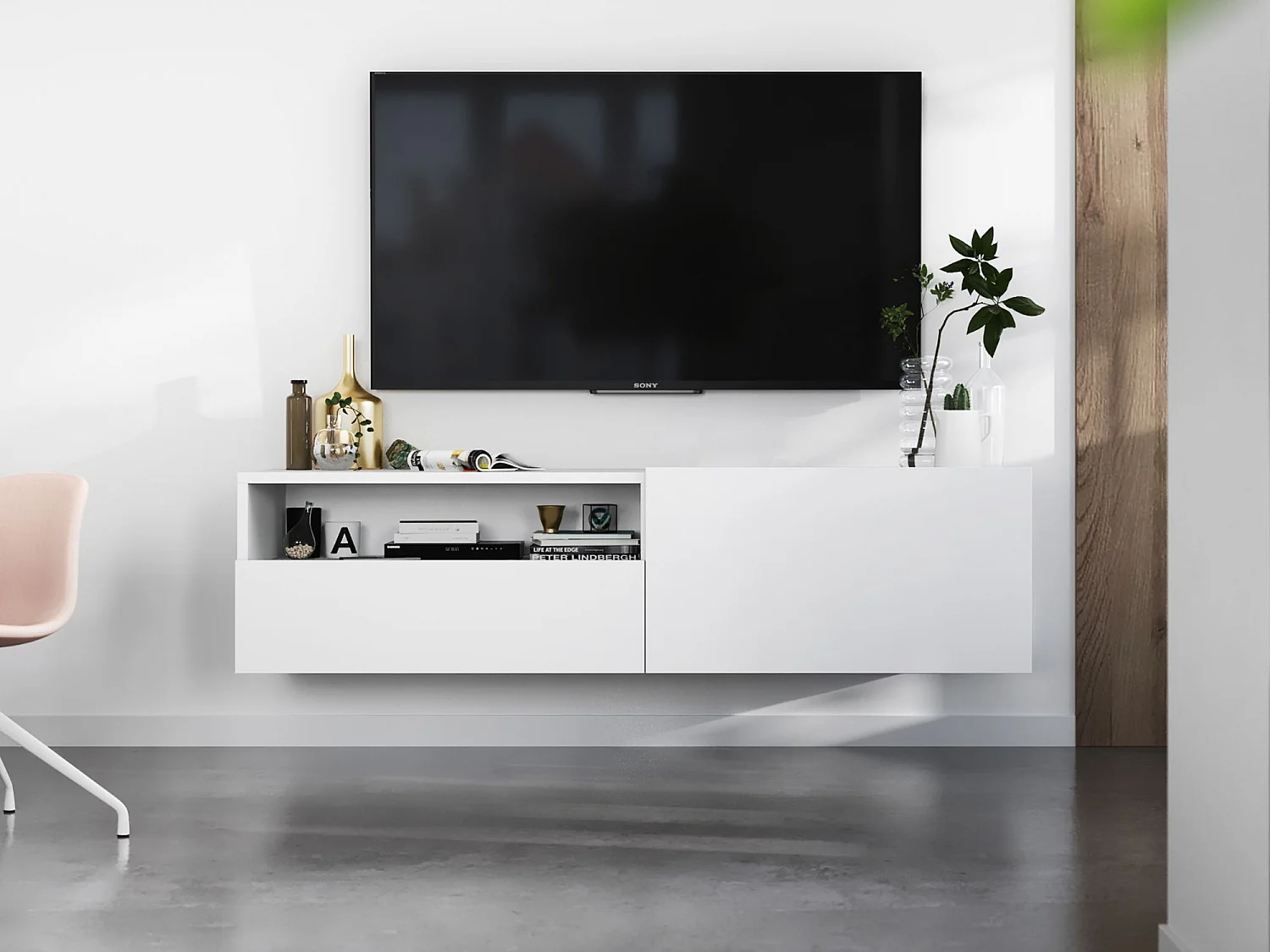 Szafka RTV SELF 120 biała mat