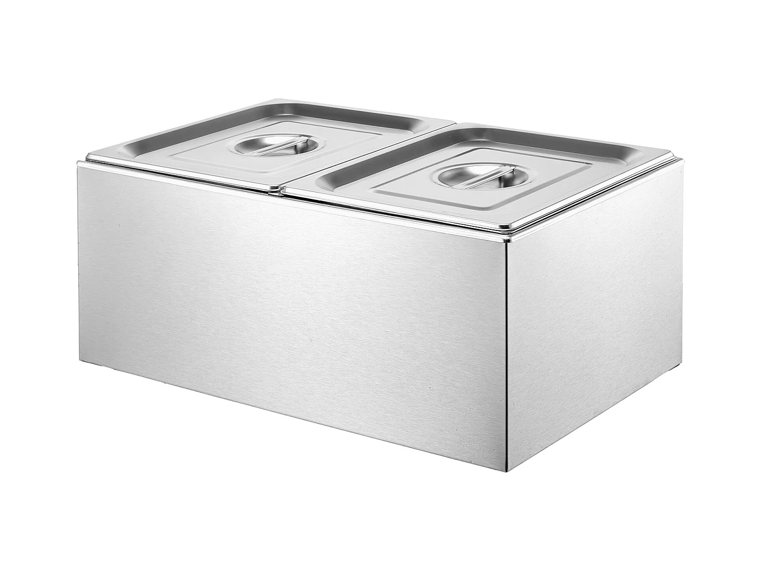 Professioneller Speisenwärmer SucceBuy mit 2 Platten 17L 1200 W, Edelstahl, Einstellbare Temperatur, für Restaurantbüfett