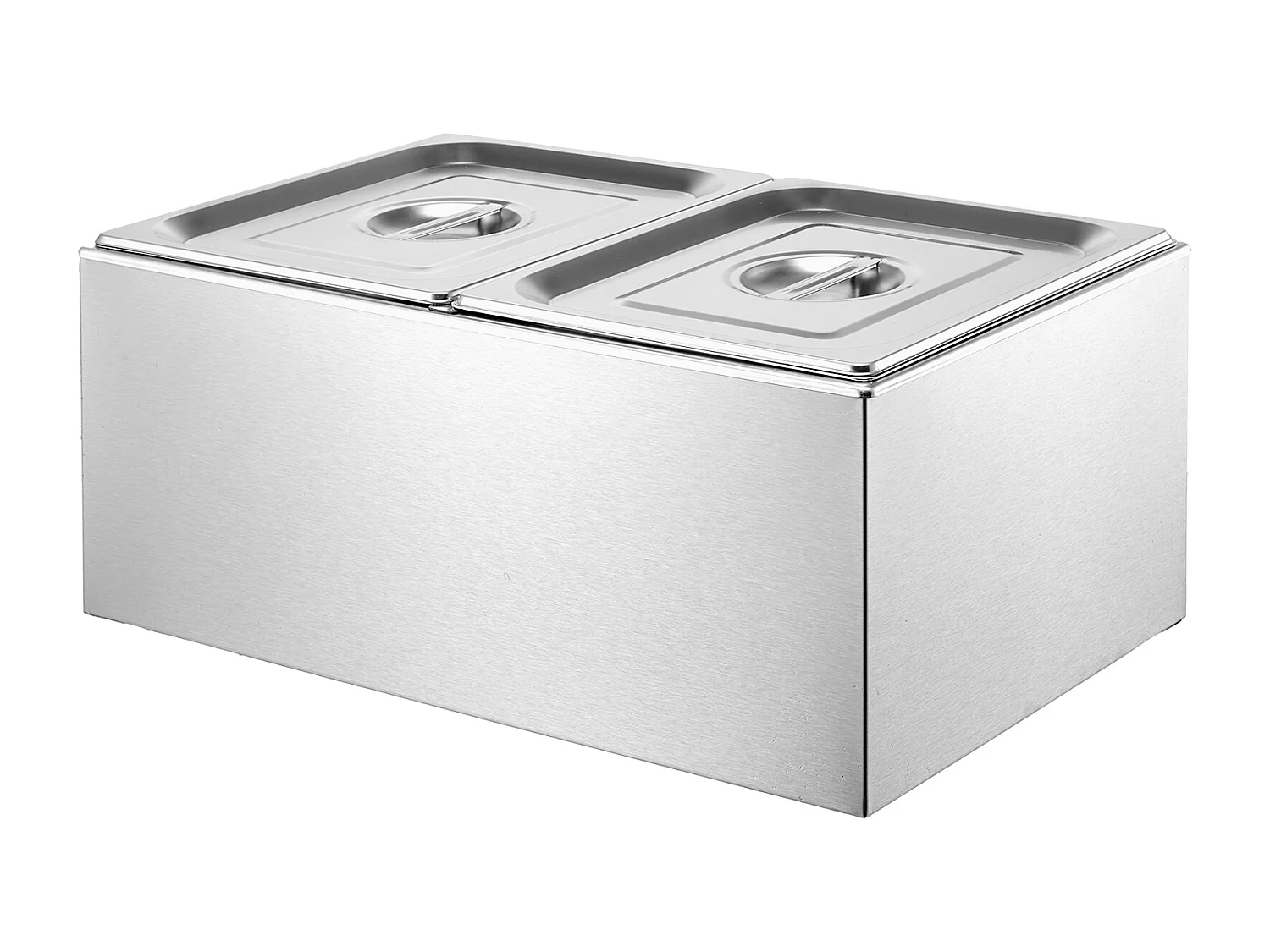 Chauffe-Plats Professionnel SucceBuy à 2 Plaques 17L 1200 W, Acier Inoxydable, Température Réglable, pour Buffet de Restaurant