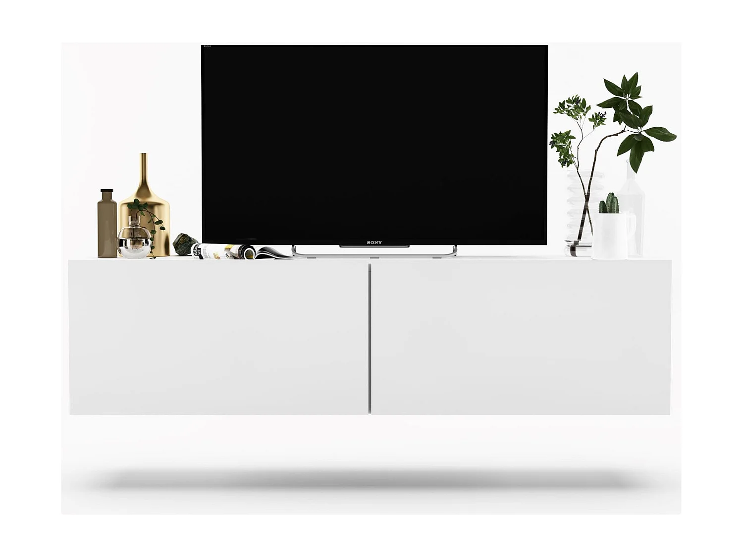 Szafka RTV SELF 2 120 biała mat