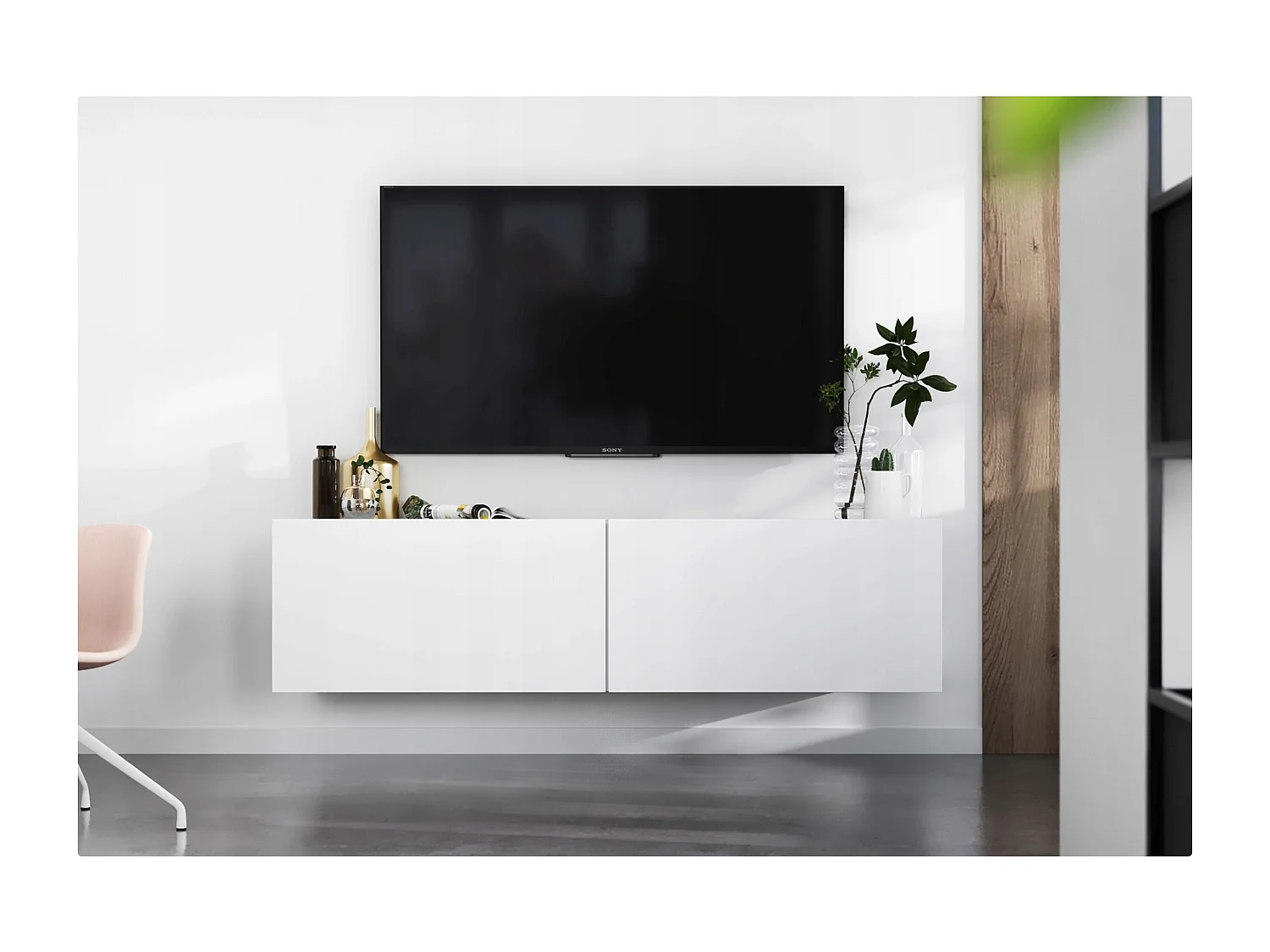Szafka RTV SELF 2 120 biała mat