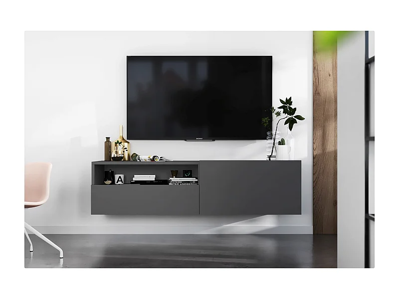 Szafka RTV SELF 120 grafitowa mat