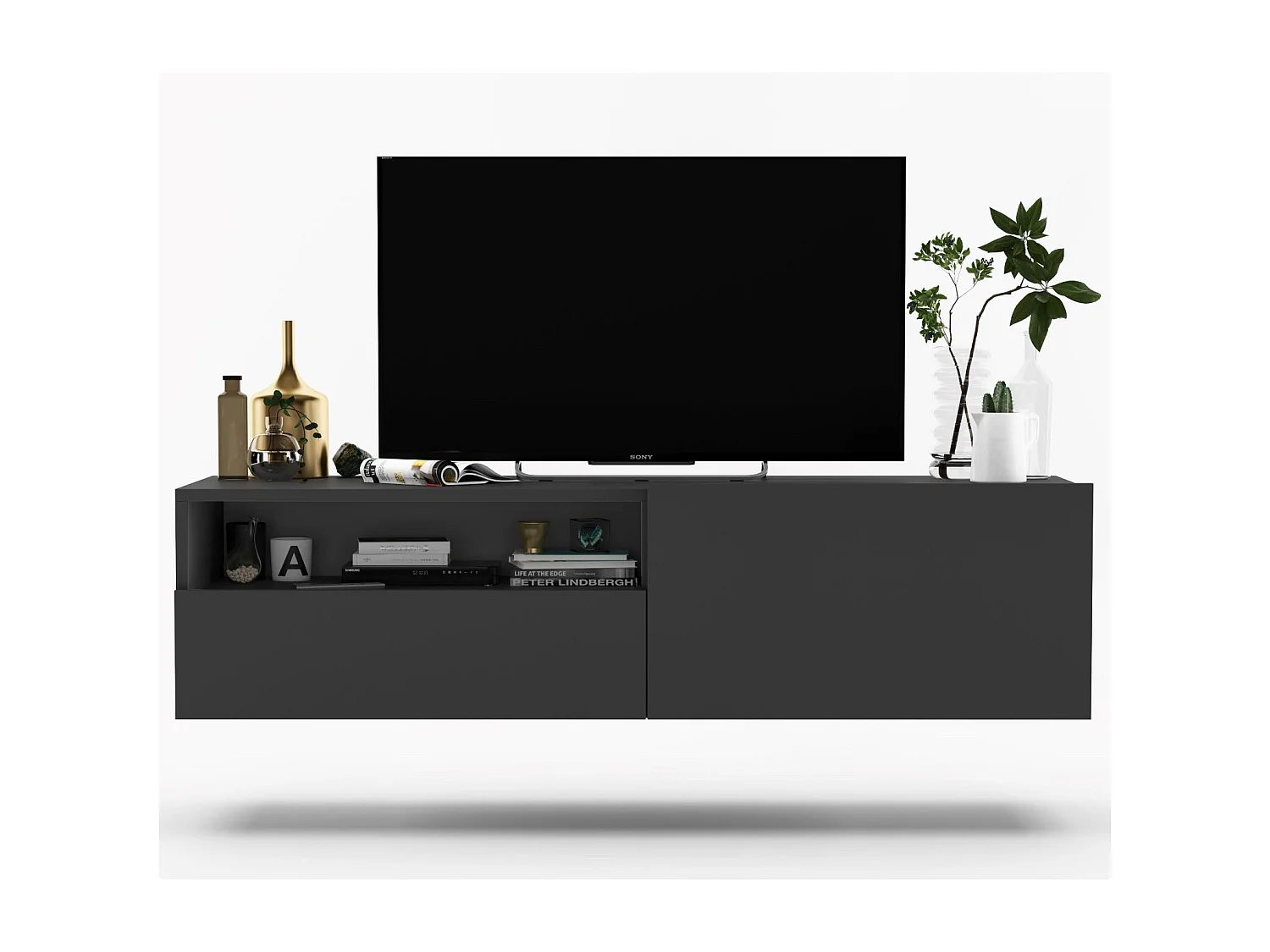 Szafka RTV SELF 120 grafitowa mat