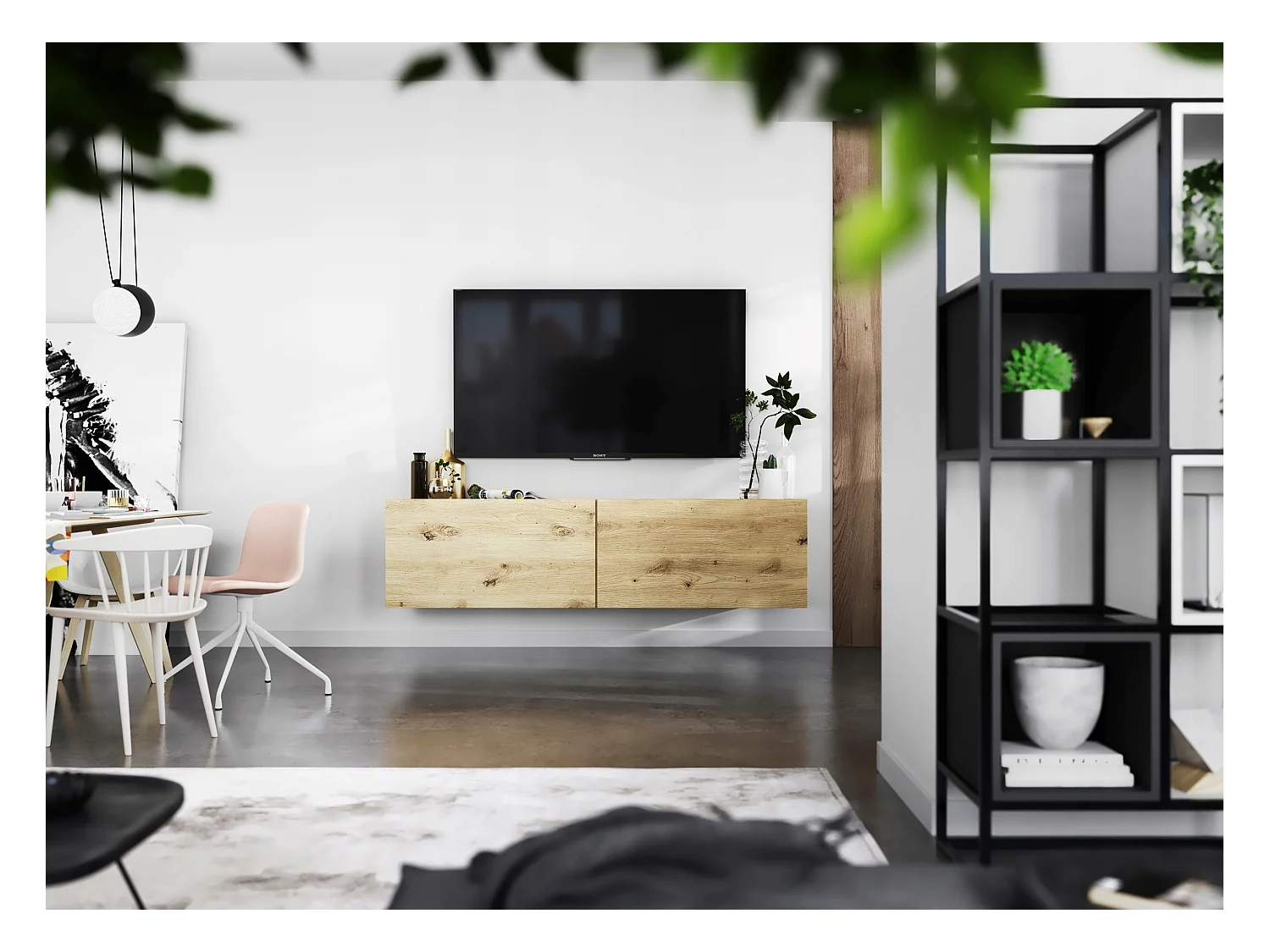 Szafka RTV SELF 2 120 dąb artisan