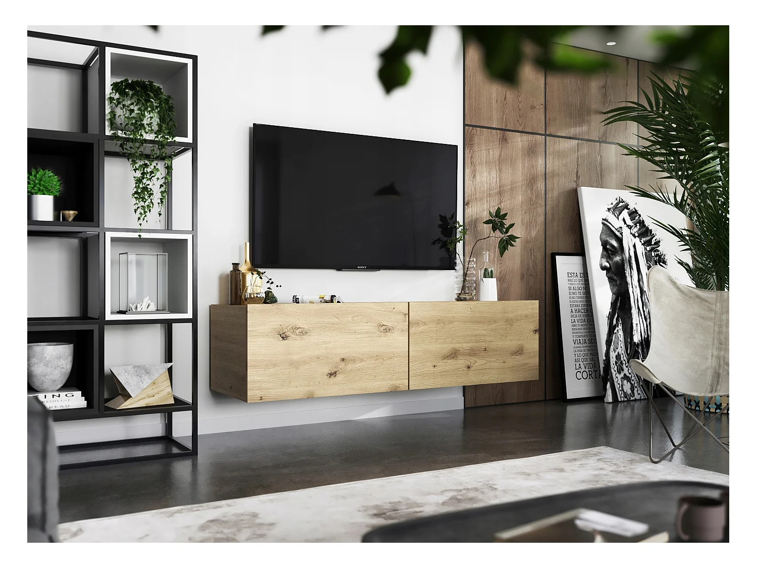 Szafka RTV SELF 2 120 dąb artisan