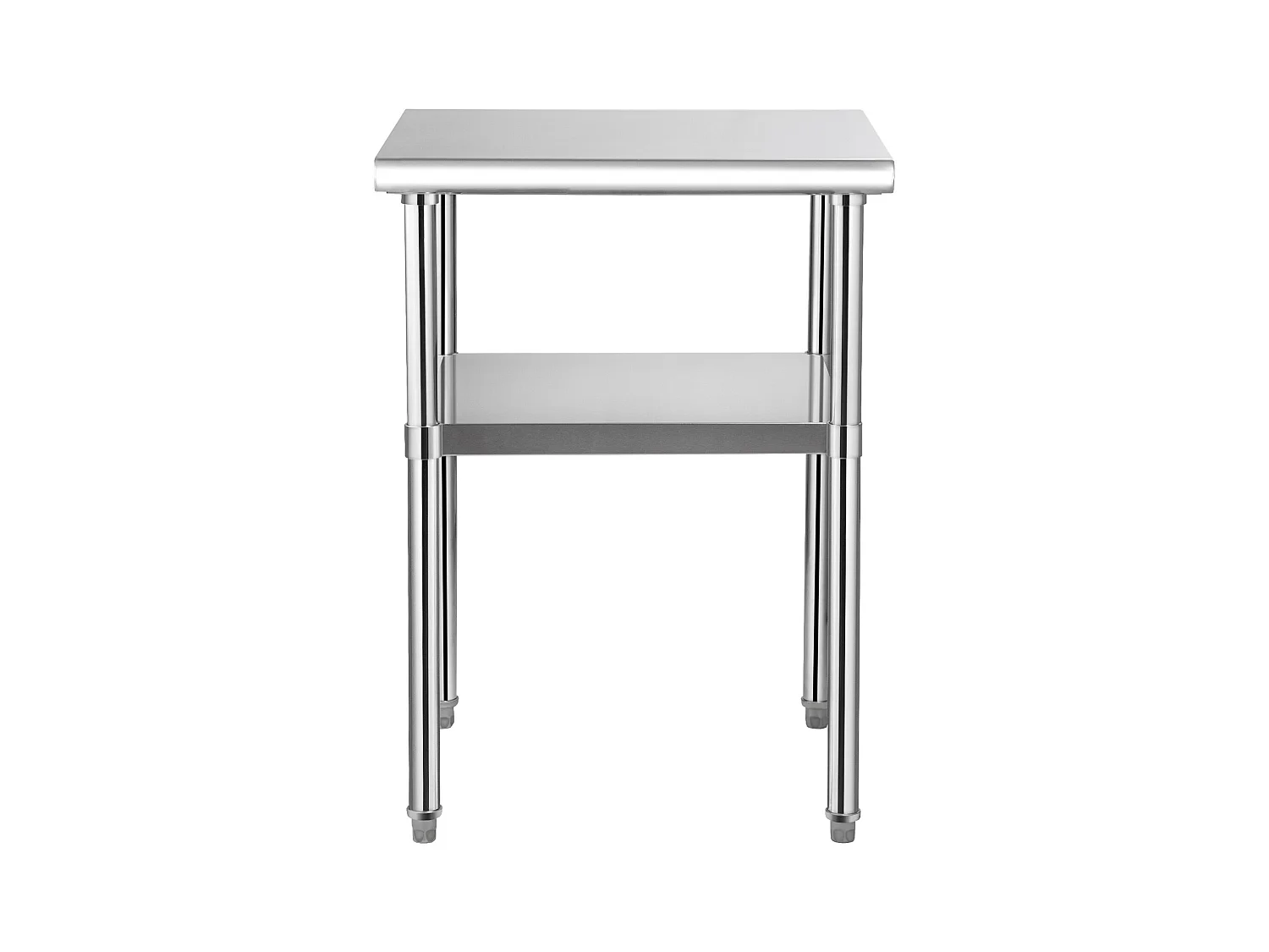 Table de Travail en Acier Inoxydable SucceBuy, 61 x 61 x 85cm, Table de Préparation des Aliments Commerciale avec Roulettes