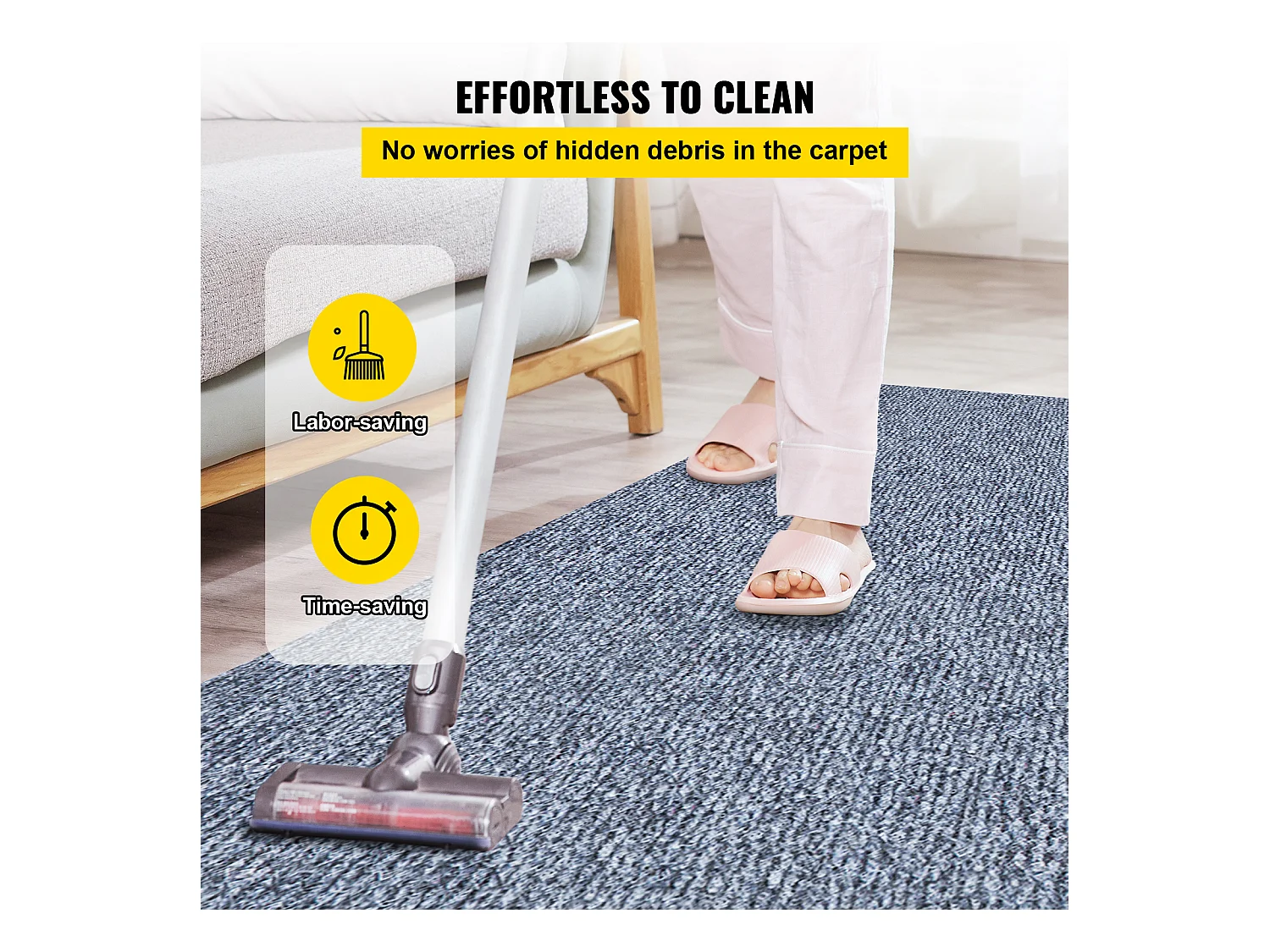 Dywan Zewnętrzny i Wewnętrzny SucceBuy, 1,8 x 4 m, Dywan Morski Szary, Antypoślizgowy dla Wewnętrz i Zewnątrz