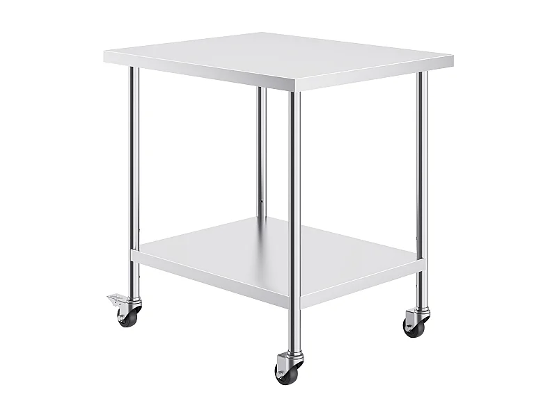 Arbeitstisch SucceBuy Edelstahl-Vorbereitungstisch (76,2 x 45,72 cm) mit 4 Rollen