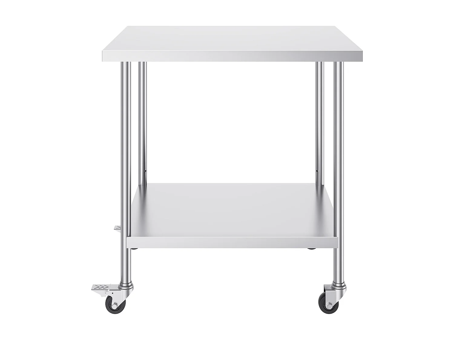 Table de Travail SucceBuy Table de Travail en Acier Inoxydable 76.2 x 45.72 cm Table de Préparation Commerciale avec 4 Roulettes