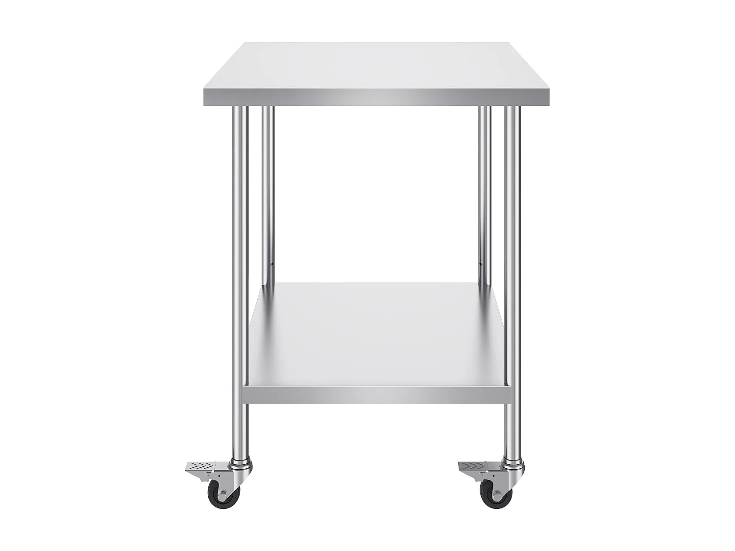 Table de Travail SucceBuy Table de Travail en Acier Inoxydable 76.2 x 45.72 cm Table de Préparation Commerciale avec 4 Roulettes