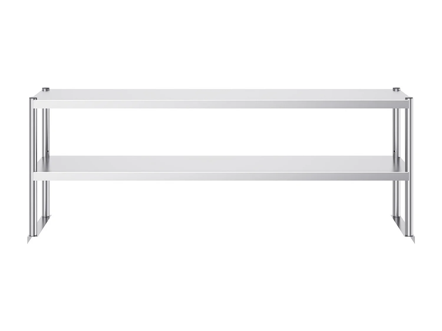 Table de Travail Cuisine SucceBuy, 30,5 x 182,9 cm, 2 Niveaux, en Acier Inoxydable, pour la Préparation en Cuisine, au Restaurant et en Atelier